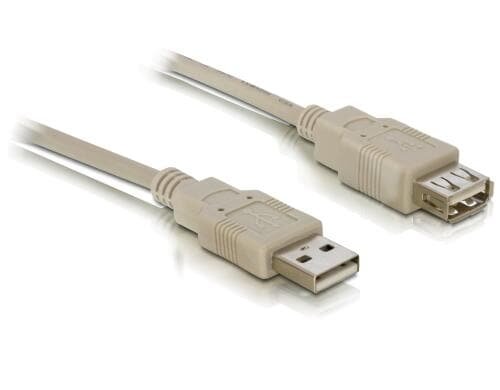 USB2.0-Verlängerungskabel, 3m, beige A Stecker beidseitig einsteckbar
