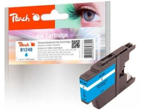 Peach Tinte Brother LC-1240c cyan 7.6ml, 1150 Seiten