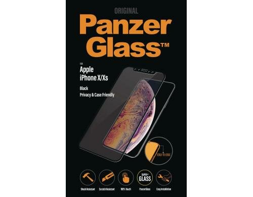 Panzerglass Displayschutz CF Privacy black für iPhone X/XS Edge-to-Edge