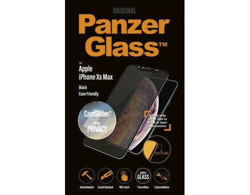 Panzerglass Displayschutz Privacy CamSlider für iPhone Xs Max Edge-to-Edge black