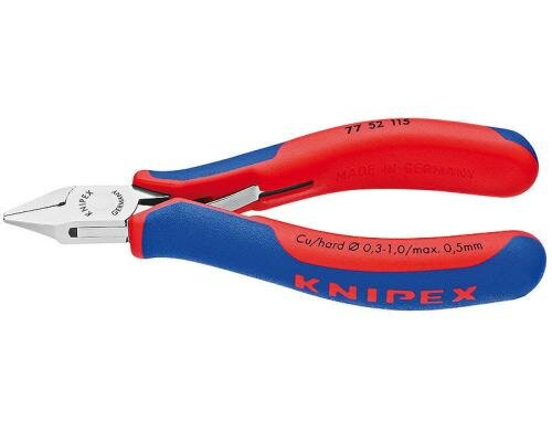 Knipex Elektronik-Seitenschn. flach ausgekehlter Kopf
