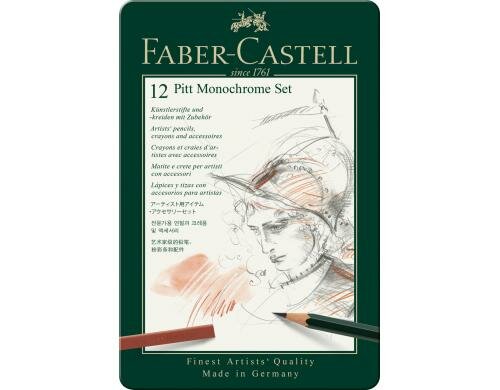Faber-Castell PITT Monochrome Set 12er Metalletui