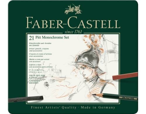 Faber-Castell PITT Monochrom 21er Metalletui