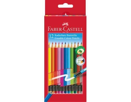 Faber-Castell Farbstifte radierbar 12er Kartonetui