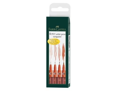 Faber-Castell PITT artist pen Etui rötel rötel, S/F/M/B