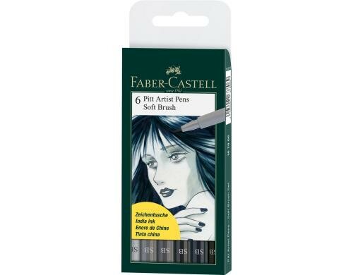 Faber-Castell Pitt Artist Pen Soft Brush 6er Etui