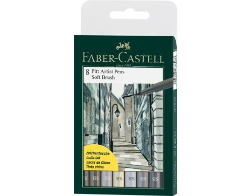 Faber-Castell Pitt Artist Pen Soft Brush 8er Etui sh.