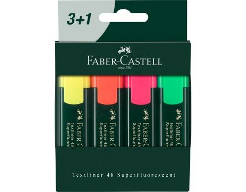 Faber-Castell TEXTLINER 48 4er Promotionsetui 3+1