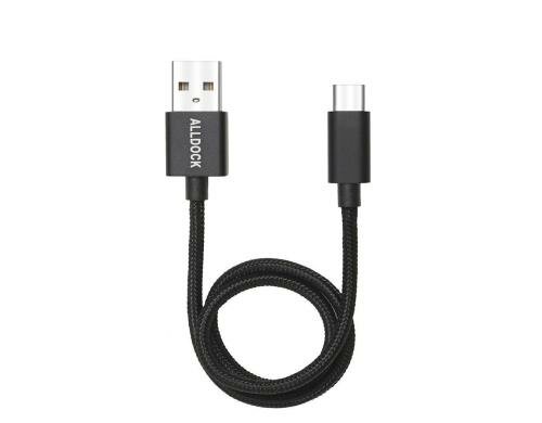 Alldock Kabel USB-C to USB schwarz passend zu allen Alldock Ladestationen