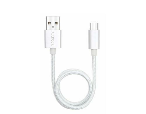 Alldock Kabel USB-C to USB weiss passend zu allen Alldock Ladestationen
