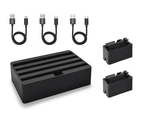 Alldock Ladestation Set Medium schwarz universal Set