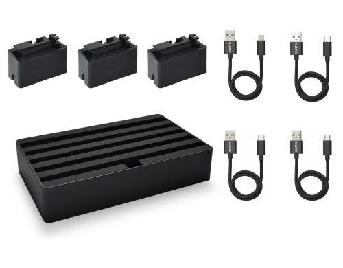 Alldock Ladestation Set Large schwarz universal Set