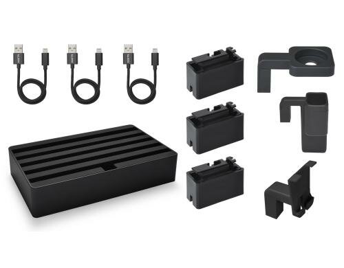 Alldock Ladestation Set Large Apple schwarz Apple Set