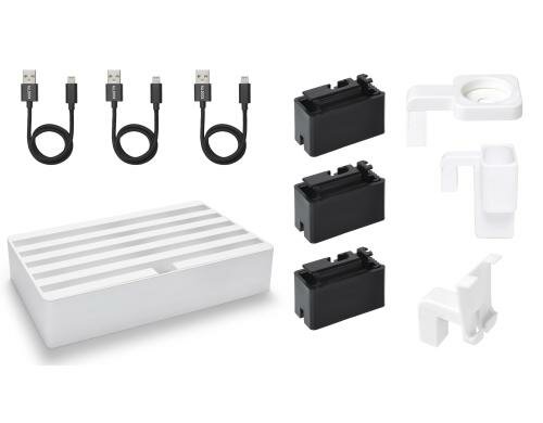 Alldock Ladestation Set Large Apple weiss Apple Set