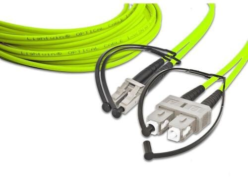 Lightwin LWL HQ Duplex Patchkabel, 5m Multimode 50/125µm, LC-SC, OM5