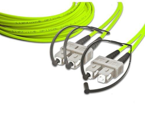 Lightwin LWL HQ Duplex Patchkabel, 5m Multimode 50/125µm, SC-SC, OM5