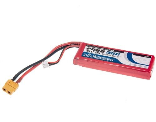 nVision LiPo-Akku 7.4V 2400mAh 35C XT60 110x36x16mm 125g