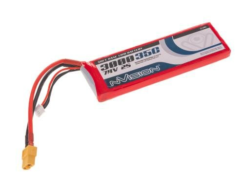 nVision LiPo-Akku 7.4V 3000mAh 35C XT60 140x44x14mm 150g