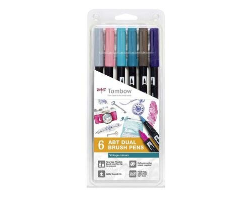 Tombow Fasermaler Vintage Colours 6er Etui