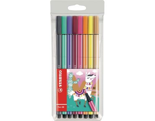 Stabilo Pen68 Living Colors Lama 8er Etui Strichbreite 1mm