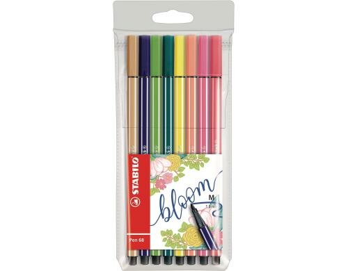 Stabilo Pen68 Living Colors Bloom 8erEtui Strichbreite 1mm