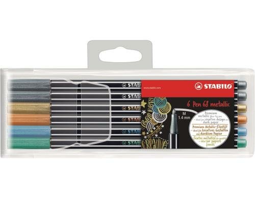 Stabilo Pen68 Metallic 6er Etui Strichbreite 1mm