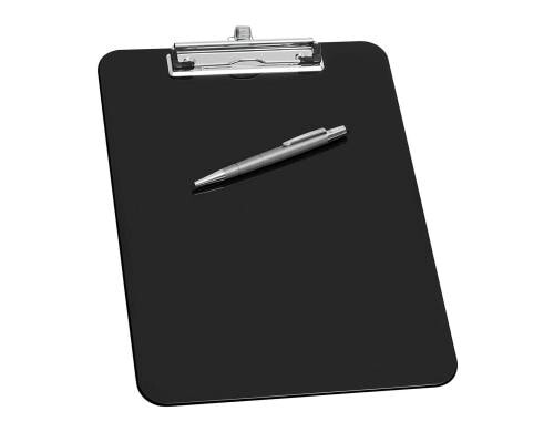 WEDO Klemmbrett A4 mit Stifthalter schwarz Grösse 32.9 cm x 22.7 cm x 1.5 cm