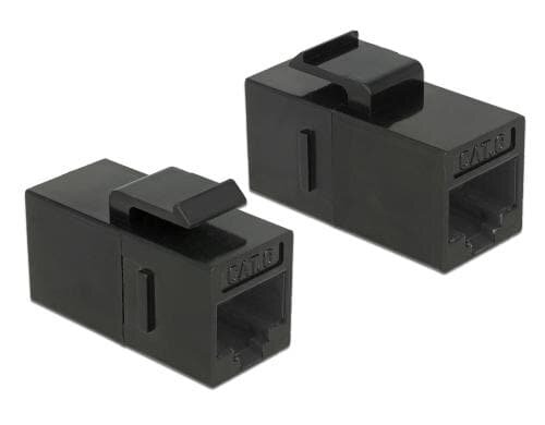 Delock Keystone Modul Cat.6, UTP, schwarz extern: RJ45 Buchse, Intern RJ-45 Buchse