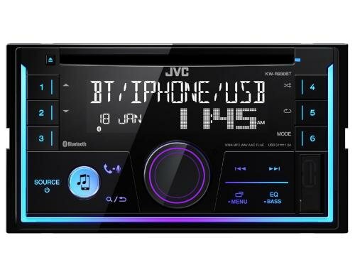 JVC 2-DIN CD Receiver, BT iPod/iPhone,Android,USB,Variocolor