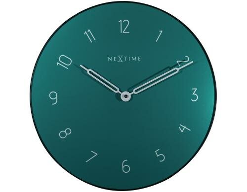 NexTime Wanduhr Carousel Grün Ø 40 cm, Glas Metall