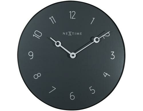 NexTime Wanduhr Carousel Grau Ø 40 cm, Glas Metall