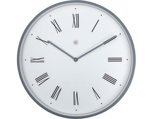 NexTime Wanduhr Duke Ø 40 cm, Plastik, weiss