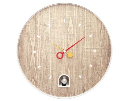 NexTime Wanduhr Nightingale Weiss Ø 30 cm, ABS