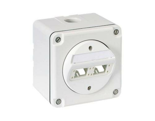 NAP-Splashdose, 87x87, 2x1Port 2xRj45 leer weiss