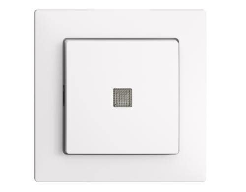Leuchtdruckschalter EDIZIOdue 3/1L LED gelb, Einsatz weiss