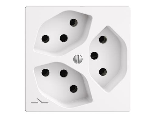 UP-Steckdose EDIZIOdue 3xT13 1xS Einsatz weiss