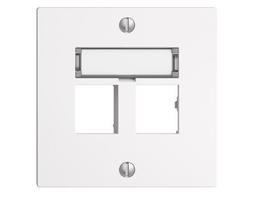 Montageset EDIZIOdue freenet gerade 2-fach leer, Einsatz weiss