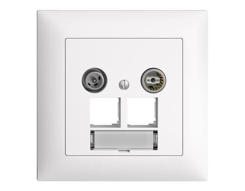 UP-Multimediadose EDIZIOdue Easynet 11dB, 2xRJ45 weiss