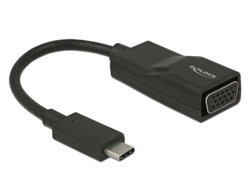 Monitoradapter USB Typ-C/ST zu VGA/BU 1920x1200, 60Hz, schwarz, DP Alternate Mode