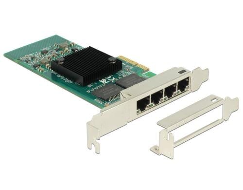 Delock PCI-Express Netzwerkkarte, 4x1Gbps Intel i350 Chipset,  inkl.LP Slotblech