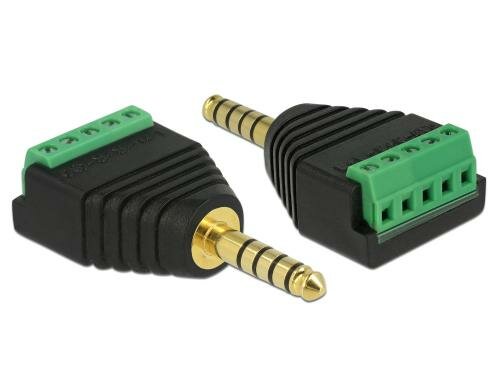 Delock Terminalblock 4.4mm Klinke Stecker 5 Pin Terminalblock