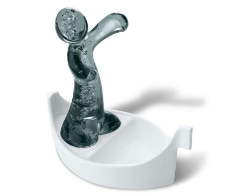 Koziol Kochlöffelhalter Luigi Soft Grey BxHXL: 8x14x14.5cm, Kunststoff
