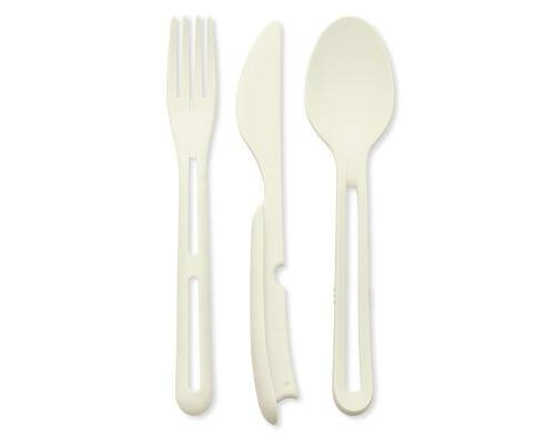 Koziol Besteckset KliKK Cotton White je 1x Messer, Löffel, Gabel