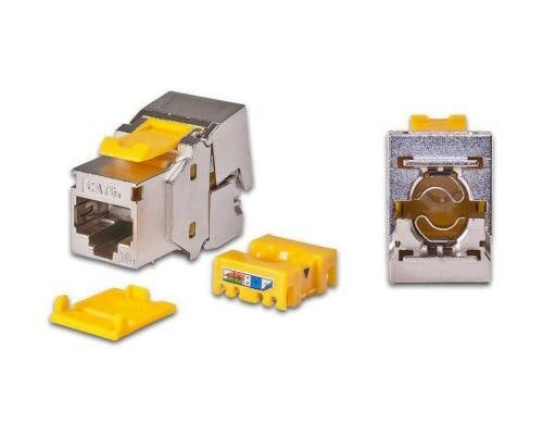 Wirewin Keystone Modul, KAT6A STP,48er-Pack (ISO/IEC), 10 Gbps, geschirmt, Staubschutz