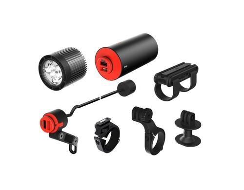 Knog Scheinwerfer PWR MTB 2000 Set mit Helm- und Lenkerhalter black