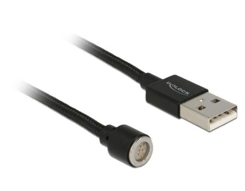 USB2.0-Ladekabel magnetischer Anschluss ohne Adapter, 1.1m, schwarz