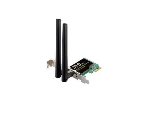 ASUS PCE-AC51: WLAN PCIe Adapter WLAN 802.11n/ac, 2.4/5GHz, 300/433Mbps