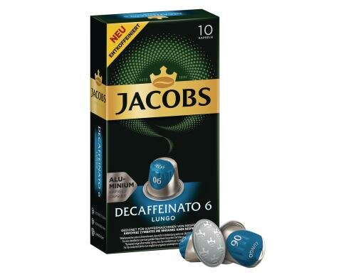 Jacobs Kaffeekapseln Lungo 6 Decaffeinato 1 Packung à 10 Portionen