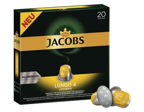 Jacobs Kaffeekapseln Lungo 4 Leggero 1 Packung à 20 Portionen