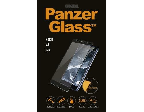 Panzerglass Displayschutz Classic Black für Nokia 5.1 Edge-to-Edge